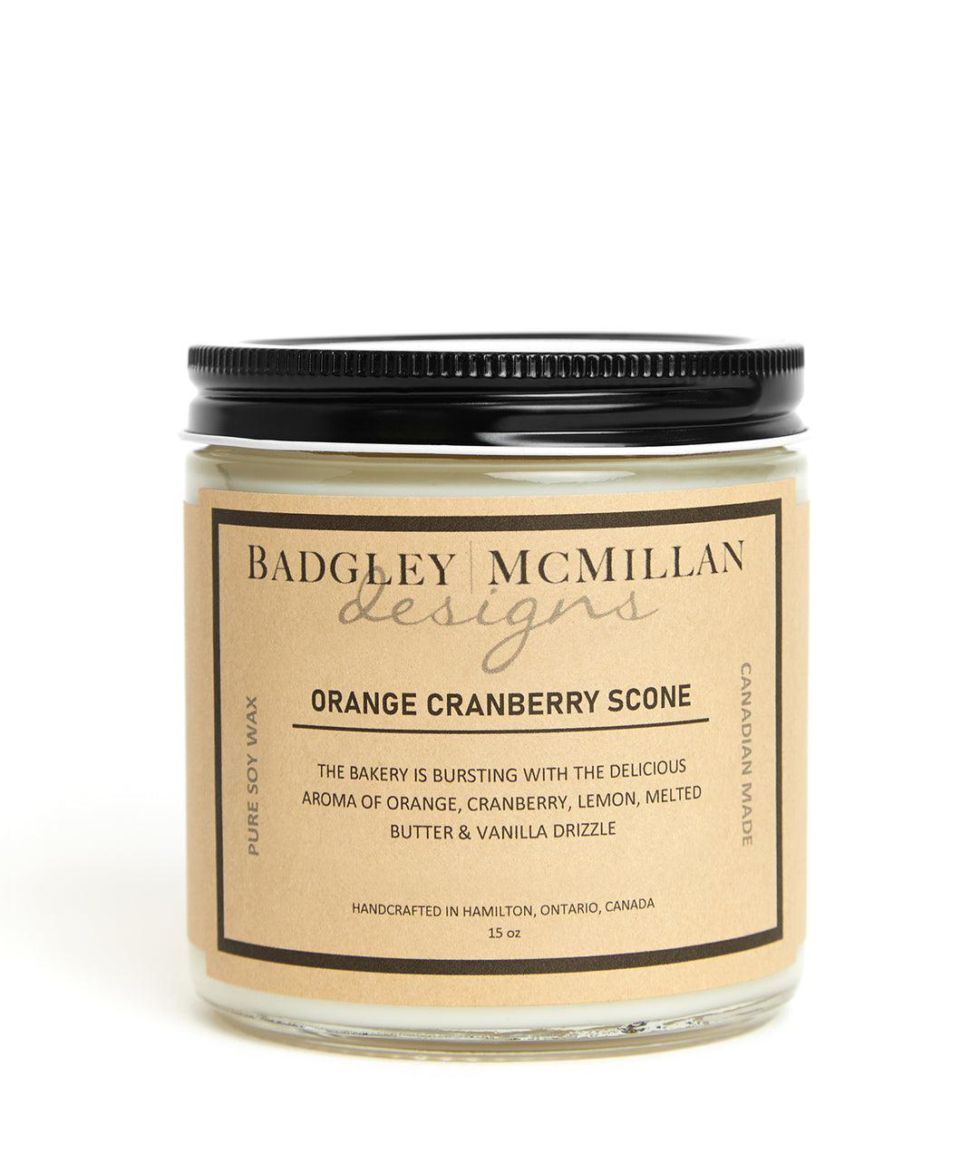 Orange Cranberry Scone 15 oz Soy Jar Candle