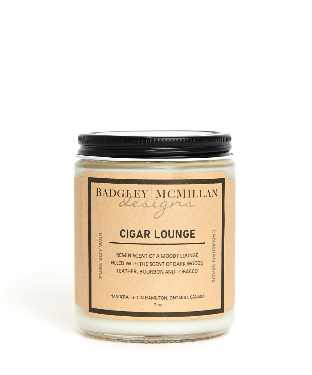 Cigar Lounge 7 oz Soy Jar Candle