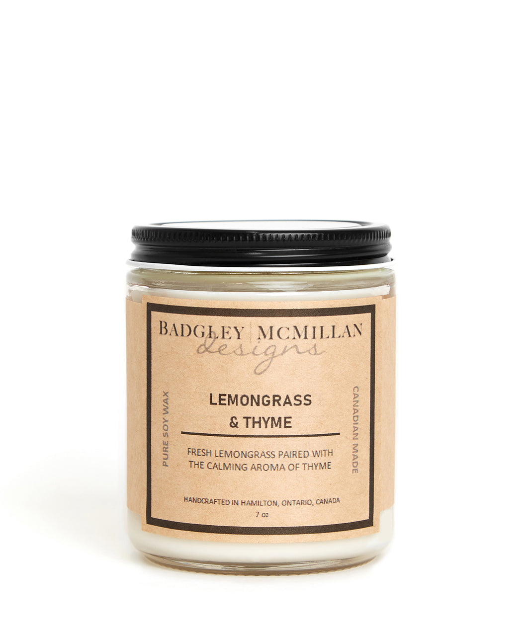 Lemongrass & Thyme 7 oz Soy Jar Candle