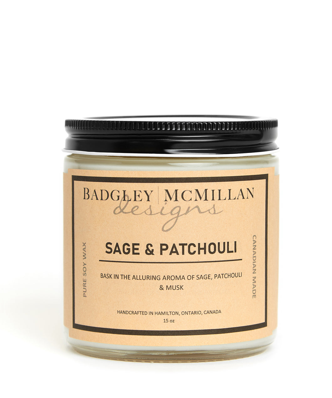 Sage & Patchouli 15 oz Soy Jar Candle