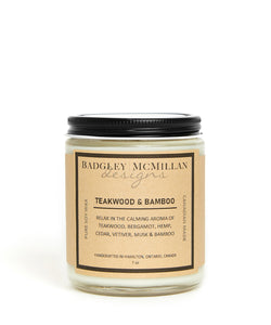 Teakwood & Bamboo 7 oz Soy Jar Candle