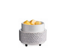 Load image into Gallery viewer, 2 in 1 Light Grey &amp; White Electric Wax Warmer